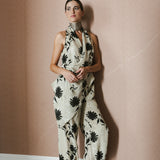 PANTALÓN BOMBACHO GILDA FLOR NEGRA