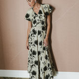 TOP GILDA VOLANTE FLOR NEGRA