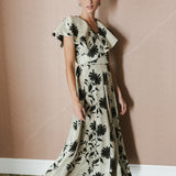 TOP GILDA VOLANTE FLOR NEGRA
