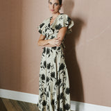 TOP GILDA VOLANTE FLOR NEGRA