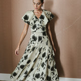 TOP GILDA VOLANTE FLOR NEGRA
