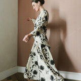FALDA TABLAS GILDA FLOR NEGRA
