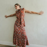 FALDA CACHEMIR CORAL