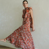 FALDA CACHEMIR CORAL