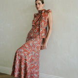 FALDA CACHEMIR CORAL